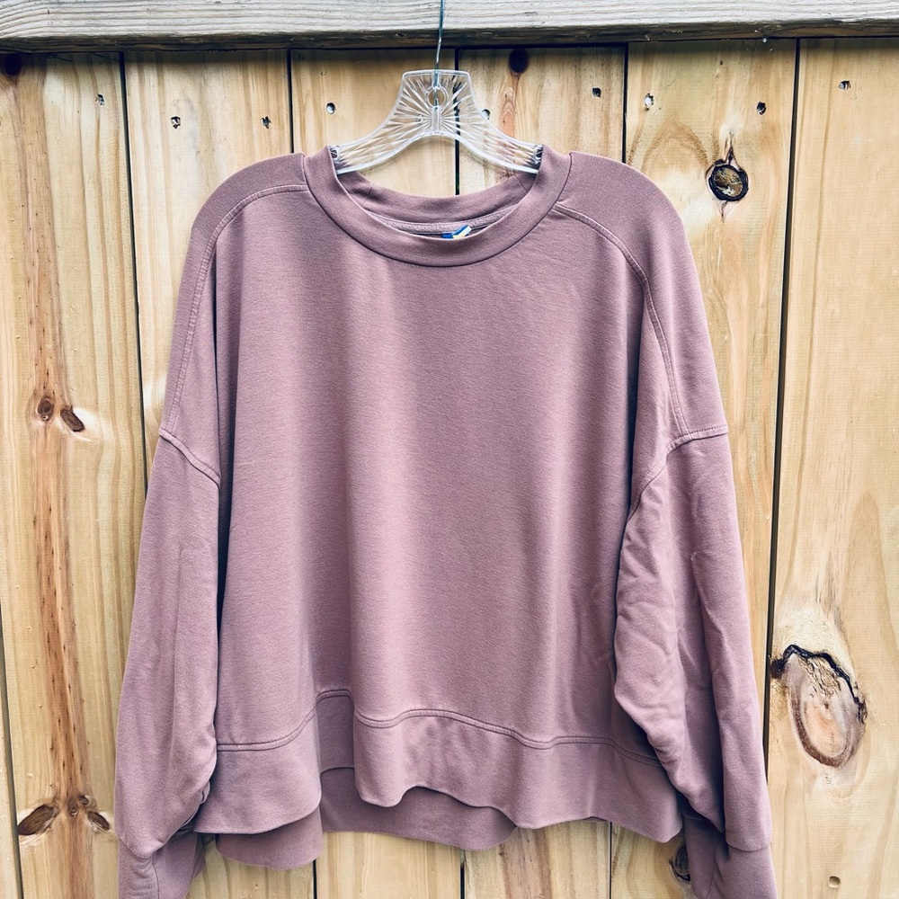 Old Navy Mauve Terry Linen Cloth Sweatshirt